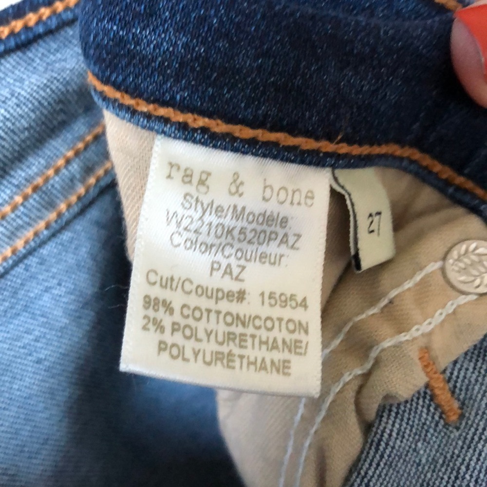 Rag and Bone Skinny Cropped Ankle Jeans 27 - Picture 8 of 8